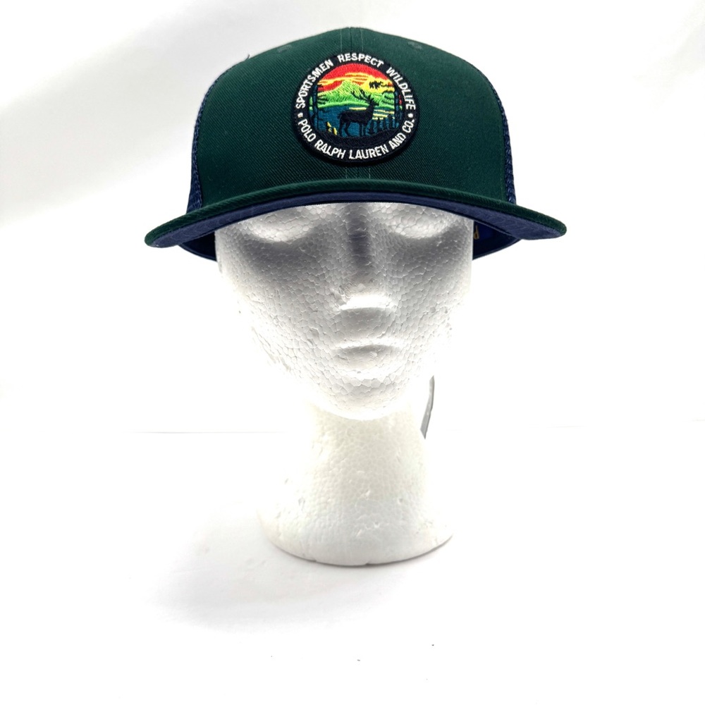 Polo Ralph Lauren Sportsman Respect Wildlife Snapback Trucker Hat Cap GREEN
